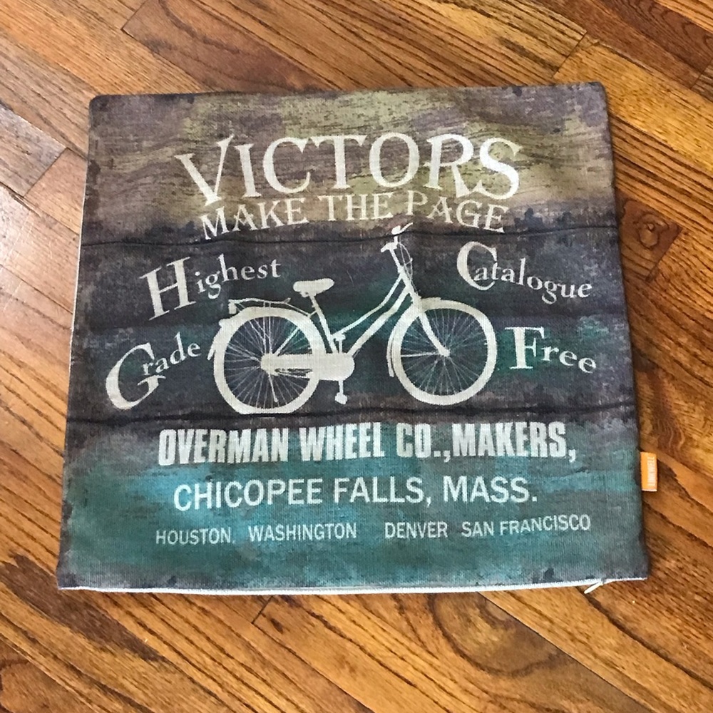 Linkwell Bicycle Wheel Pillow Pillowcase NWOT
Overman Bike Antique Vintage